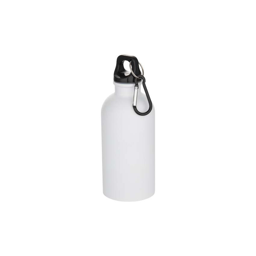 Gourde en acier inoxydable certifiée RCS à simple paroi de 400 ml avec mousqueton