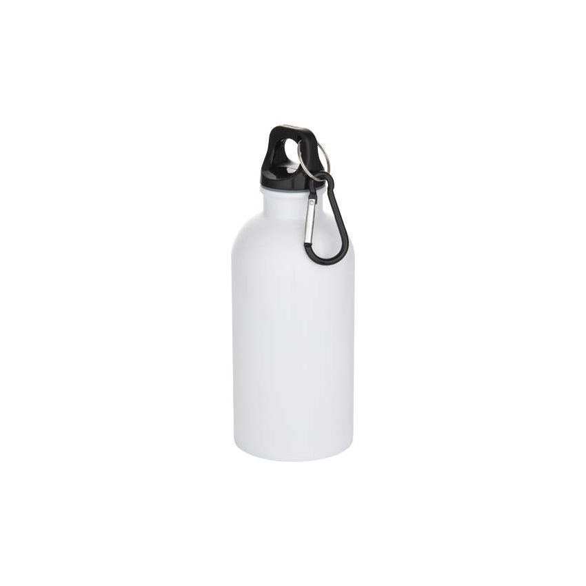 Gourde en acier inoxydable certifiée RCS à simple paroi de 400 ml pour sublimation avec mousqueton 