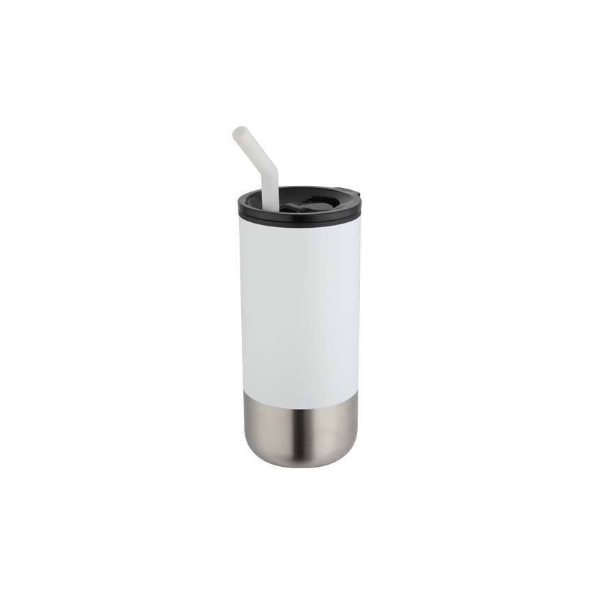 Gobelet isolé recyclé RCS de 480 ml avec paille 