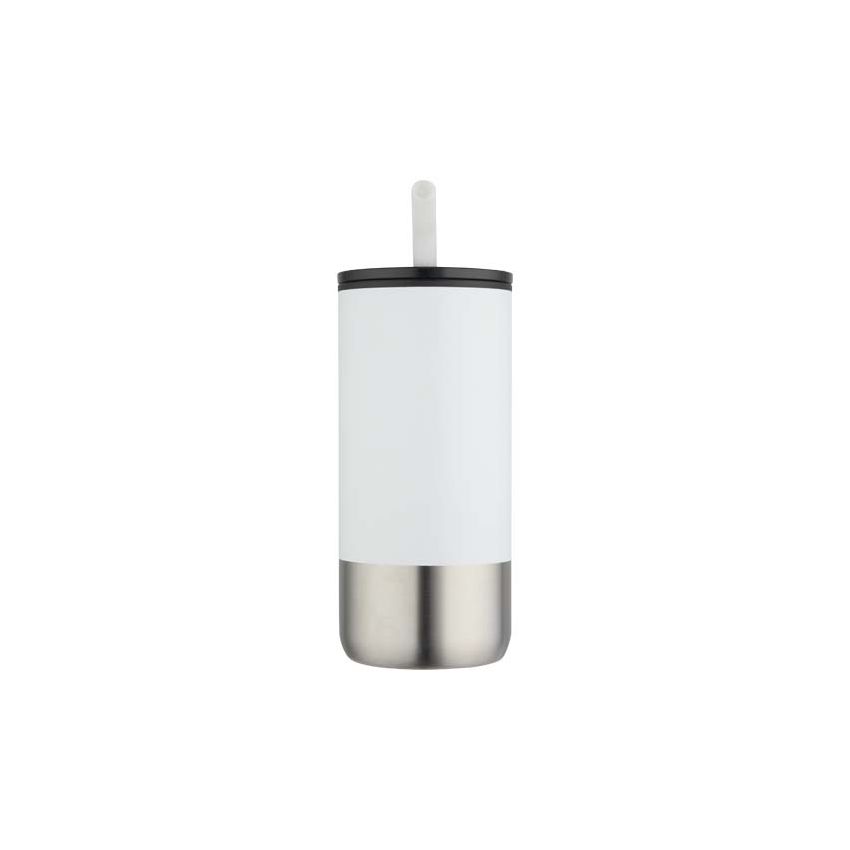 Gobelet isolé recyclé RCS de 480 ml avec paille 