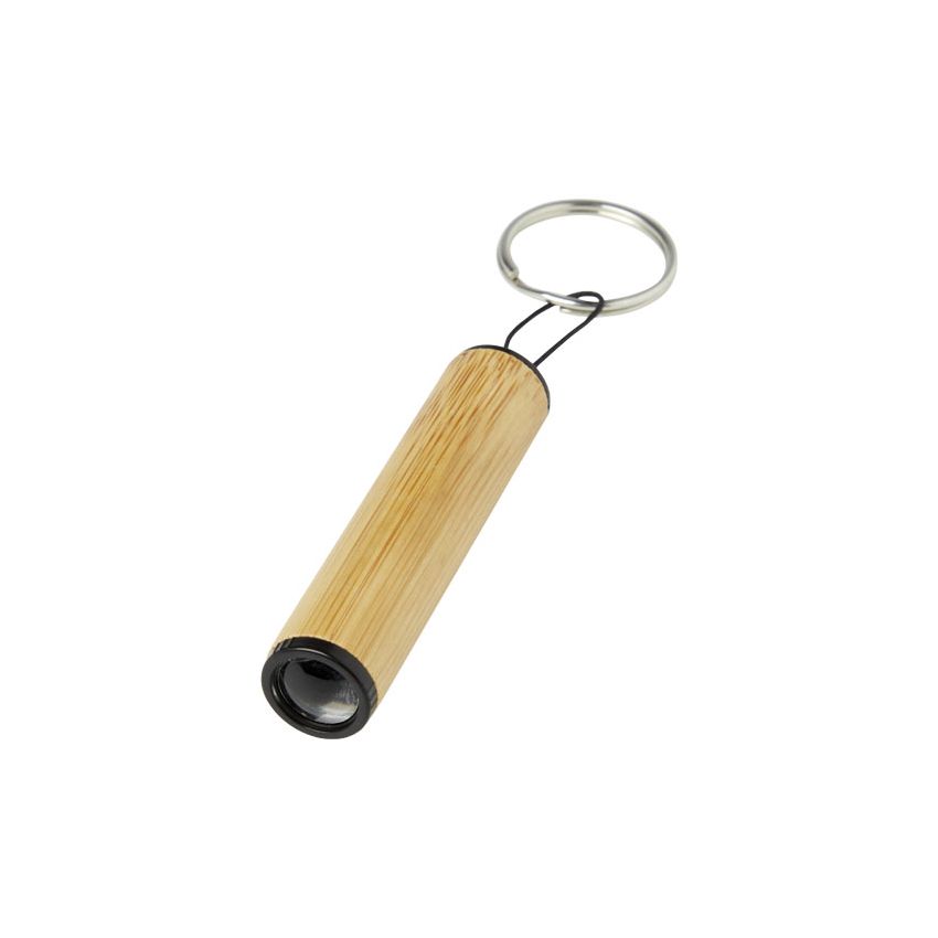 Porte-clés en bambou avec lumière 