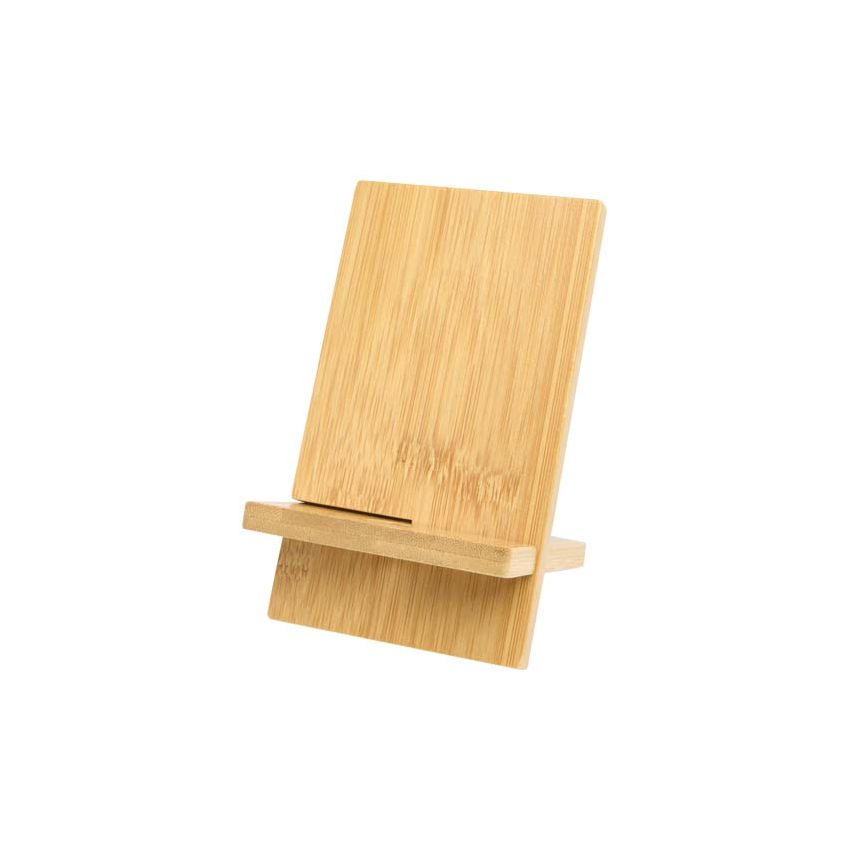 Suporte de telemóvel de bambu destacável