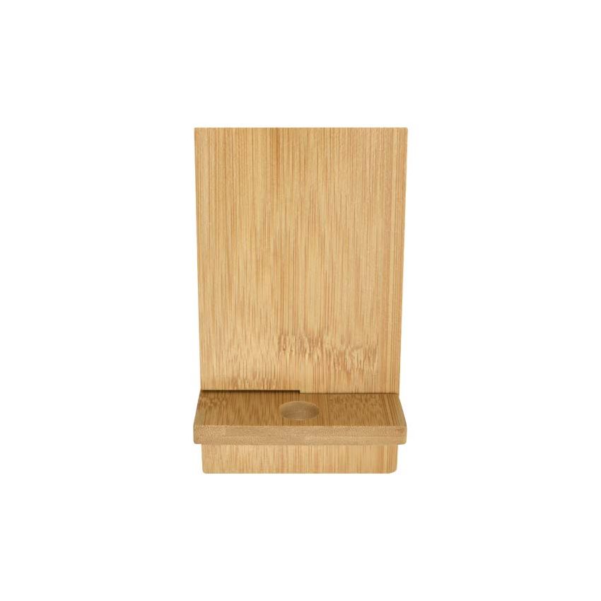 Suporte de telemóvel de bambu destacável