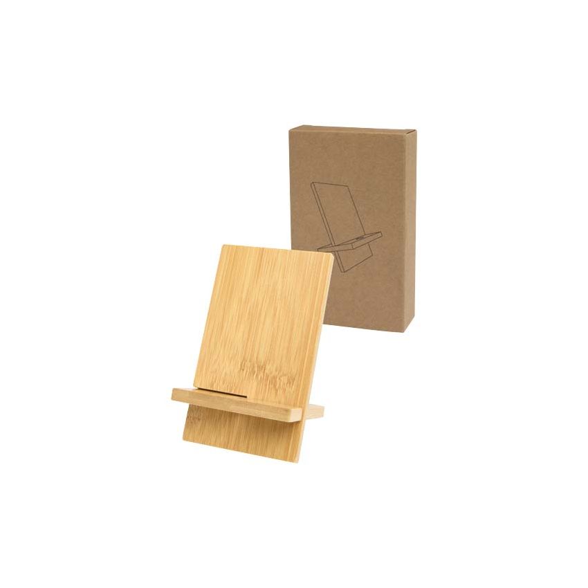 Suporte de telemóvel de bambu destacável