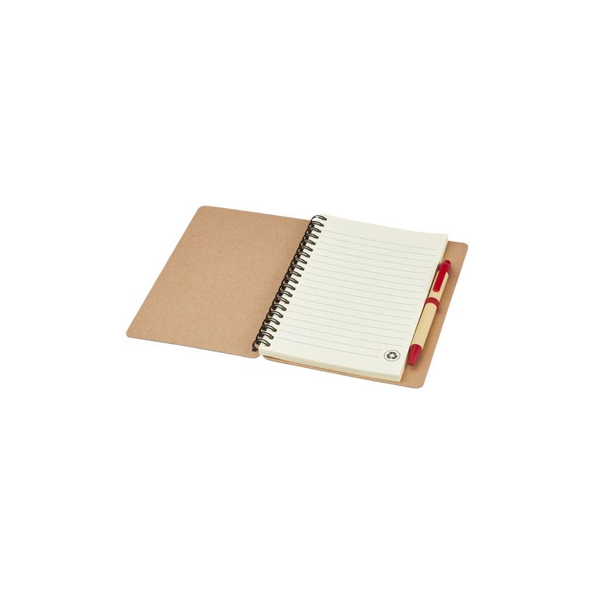 Bloc-notes en papier recyclé avec stylo 
