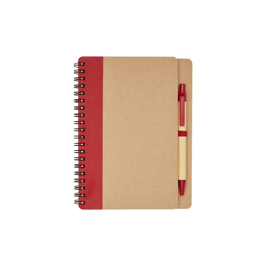 Bloc-notes en papier recyclé avec stylo 