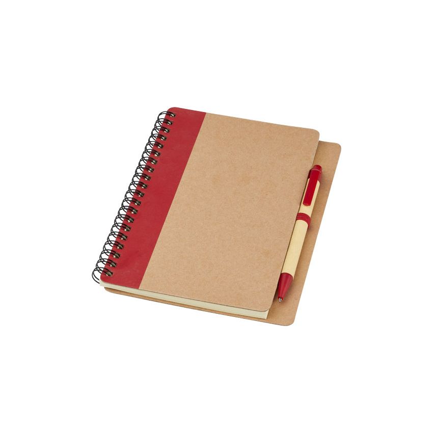 Bloc-notes en papier recyclé avec stylo 