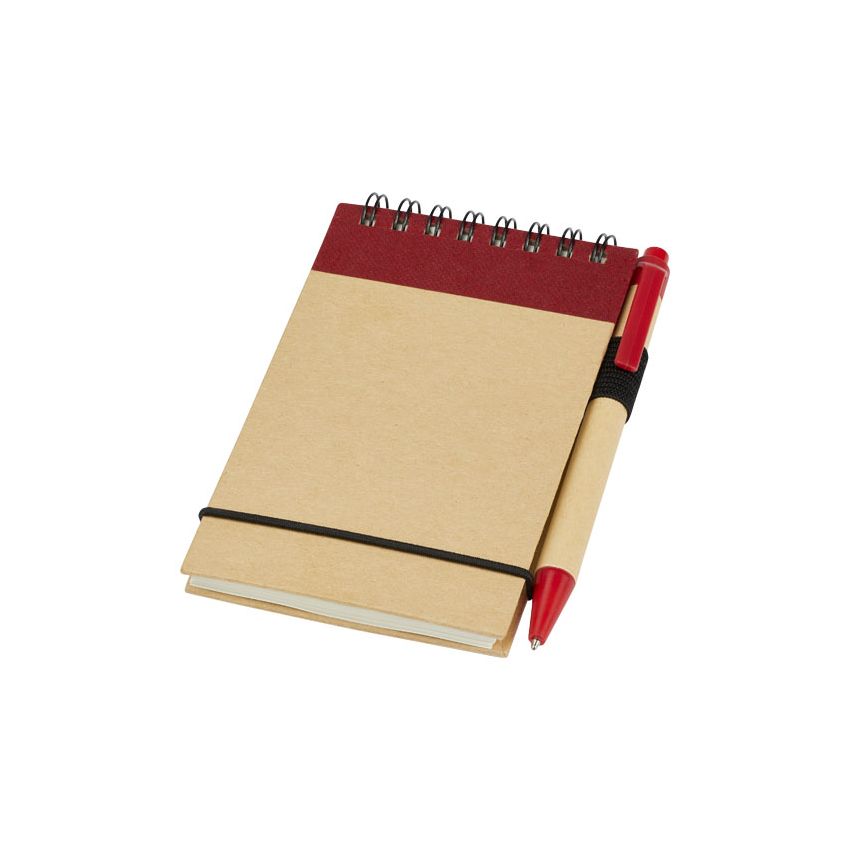 Bloc-notes A7 en papier recyclé avec stylo 