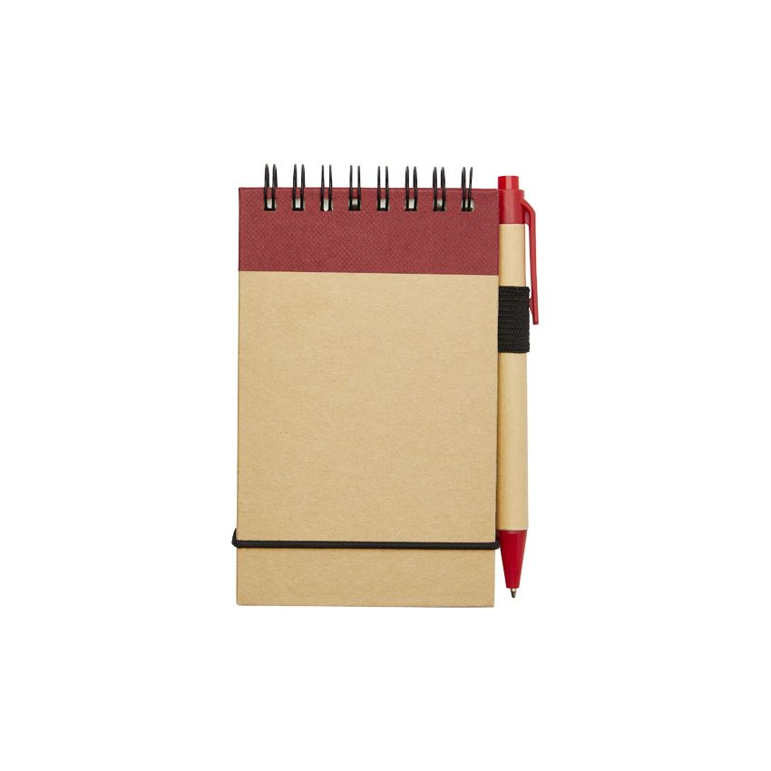 Bloc-notes A7 en papier recyclé avec stylo 