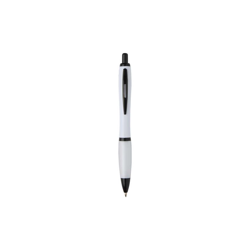 Stylo bille en plastique recyclé avec détails noirs (encre noire)