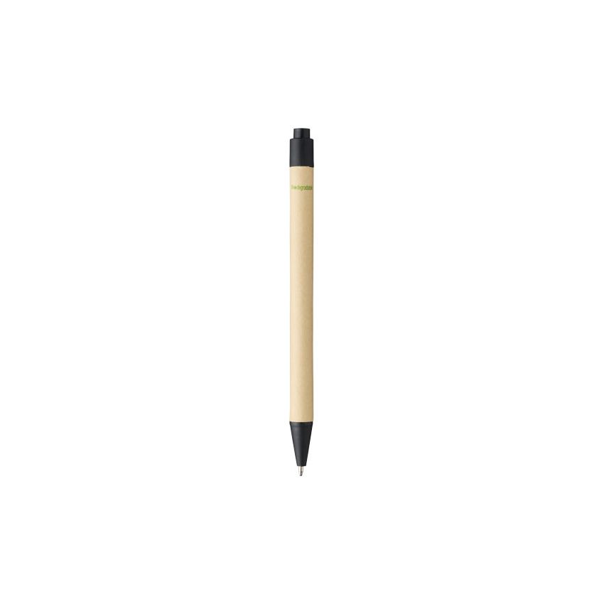 Stylo à bille en carton recyclé et plastique de maïs 