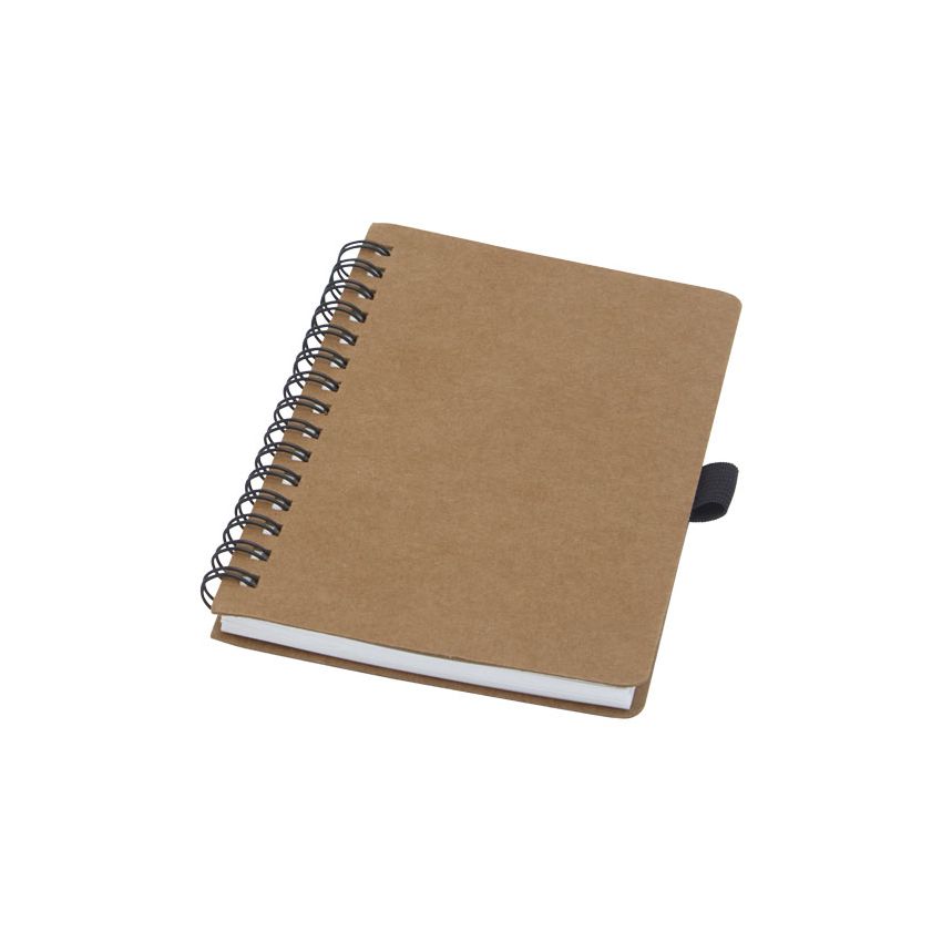 Carnet à anneaux A6 en carton recyclé avec papier pierre 