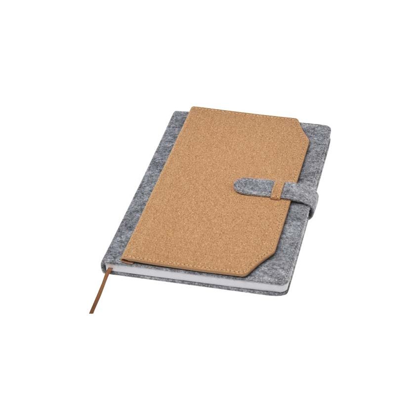 Carnet A5 en feutre et liège recyclés