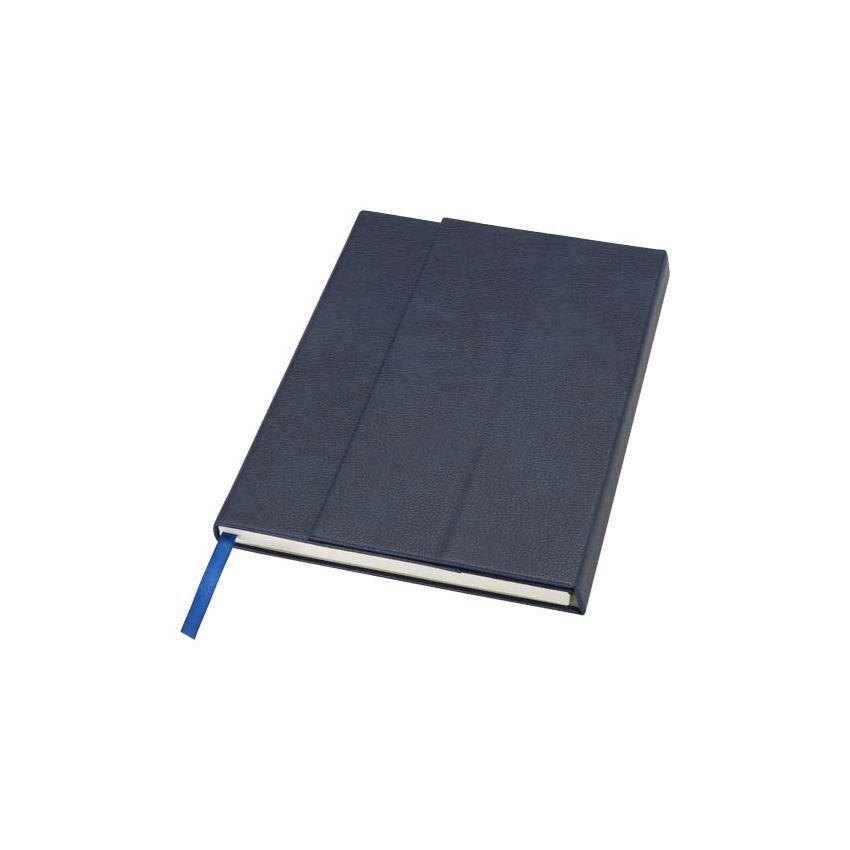 Bloc-notes à couverture rigide A5 en cuir recyclé collé