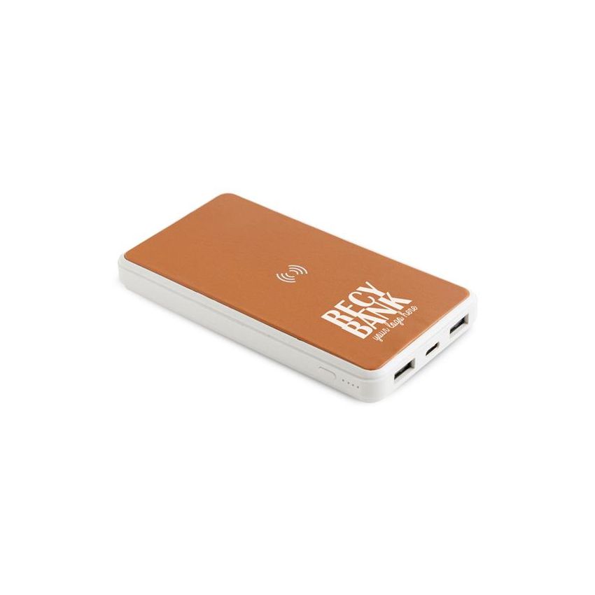 Recybank Batterie externe sans fil en ABS et PU recyclés 8000mAh