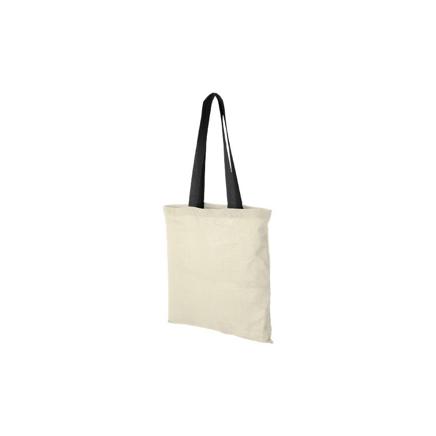 Sac en coton 100 g/m² avec longues anses contrastées 