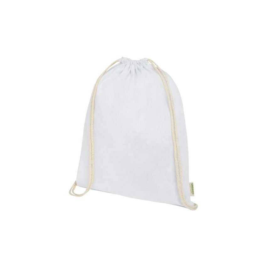 Sac de 5 L avec cordons en matériau de production biologique et OCS de 140 g/m²
