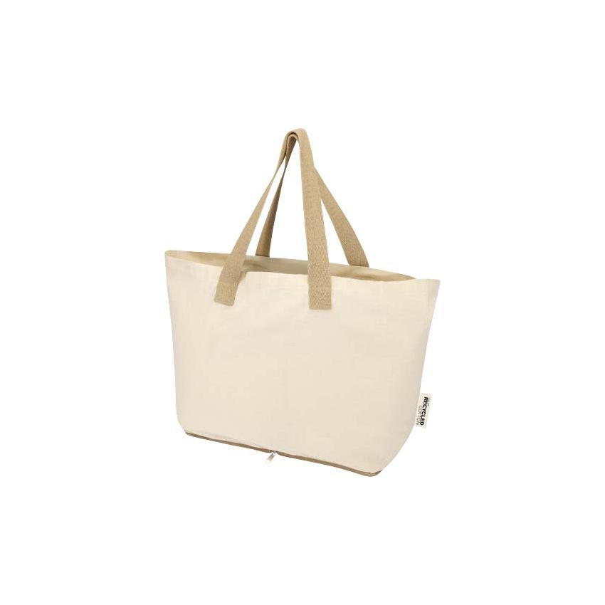 Sac pliable en coton recyclé 7 L et GRS 140 g/m² 