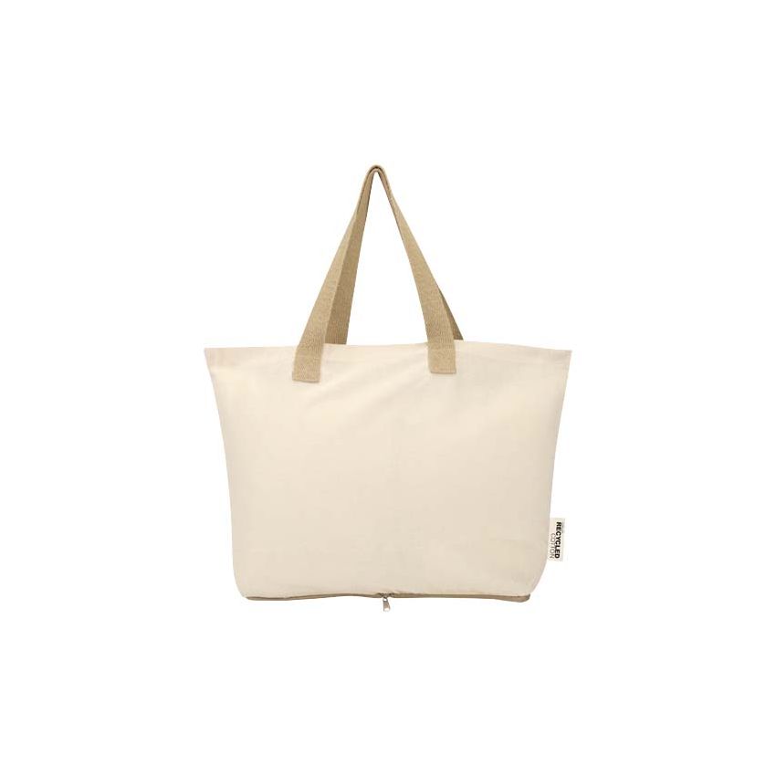 Sac pliable en coton recyclé 7 L et GRS 140 g/m² 
