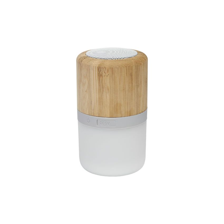 Enceinte Bluetooth® en bambou avec lumière 