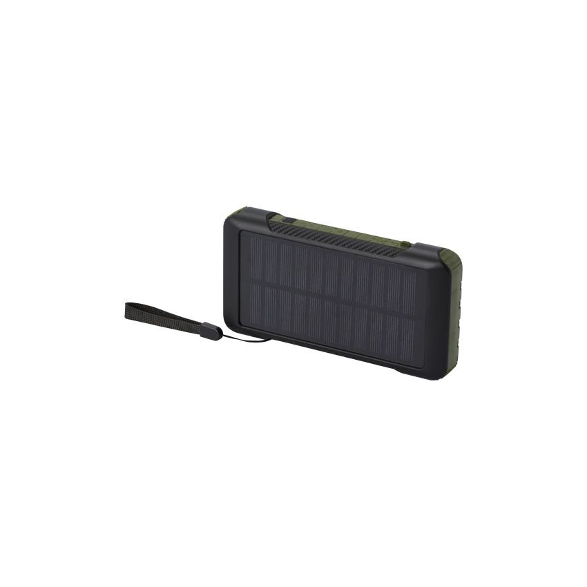 Batterie externe solaire avec dynamo de 10 000 mAh en plastique recyclé RCS 