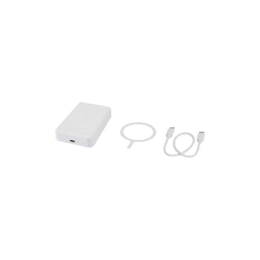 Batterie externe magnétique sans fil 10 000 mAh et 15 W avec PD 20 W - fabriquée en plastique recyclé 