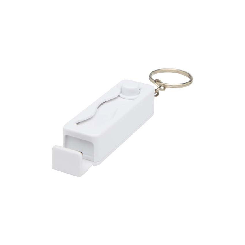 Support de téléphone en bambou avec jouet en plastique recyclé 