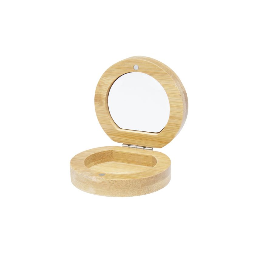 Miroir de poche en bambou 