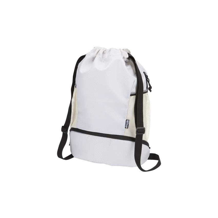 Sac de sport 18 L recyclé GRS avec cordon et compartiment inférieur 
