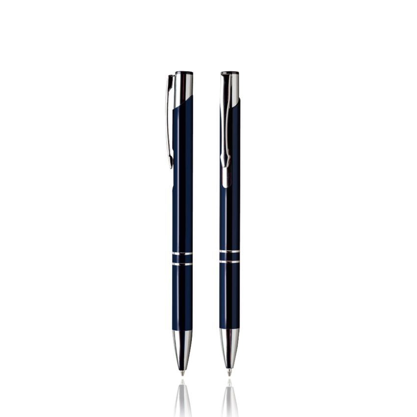 Stylo à bille en plastique Admix, avec clip en métal