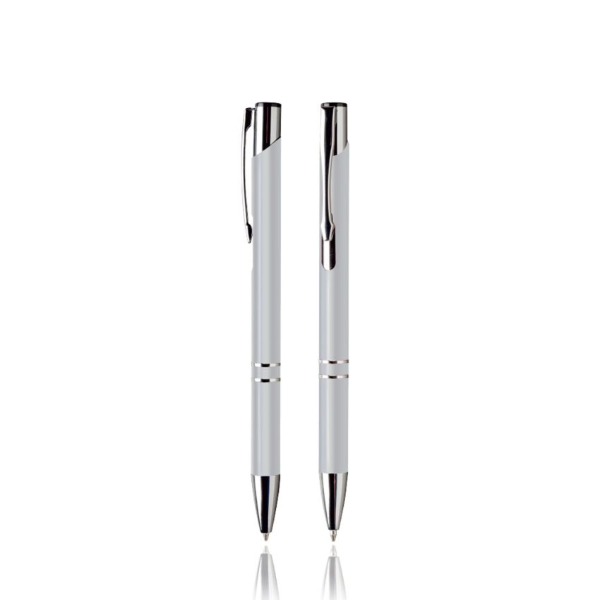 Stylo à bille en plastique Admix, avec clip en métal