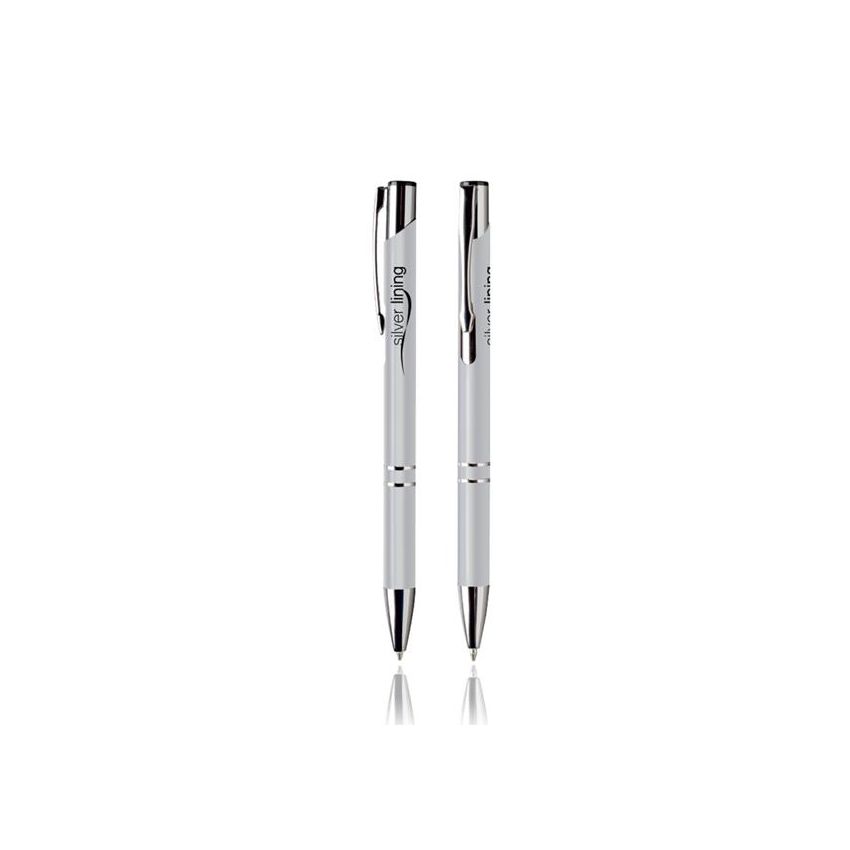 Stylo à bille en plastique Admix, avec clip en métal