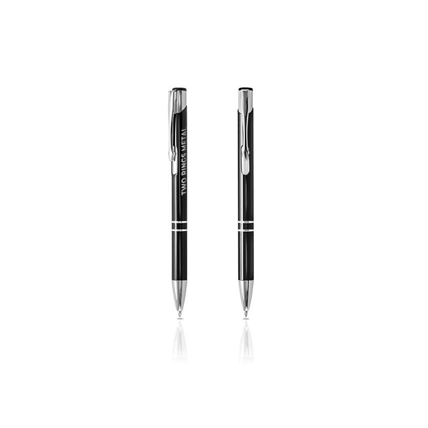Stylo-bille en métal Tring, avec 2 anneaux