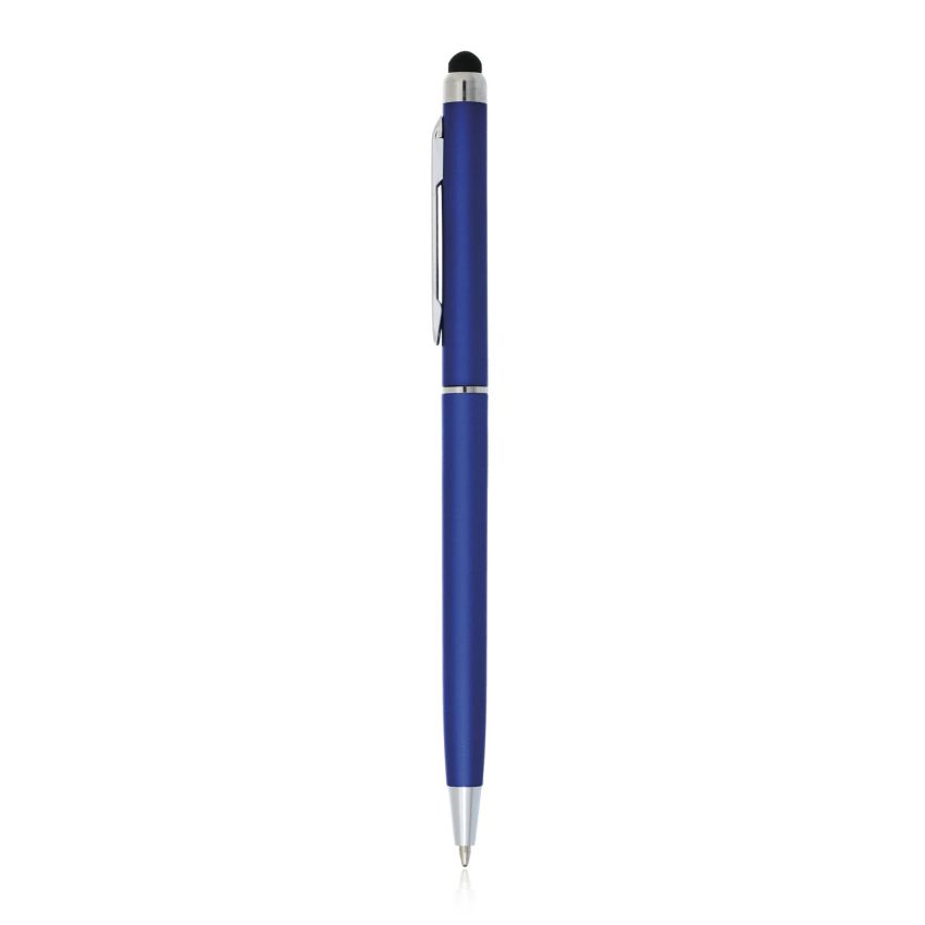 Stylo bille en plastique Bric, avec touche tactile et clip en métal