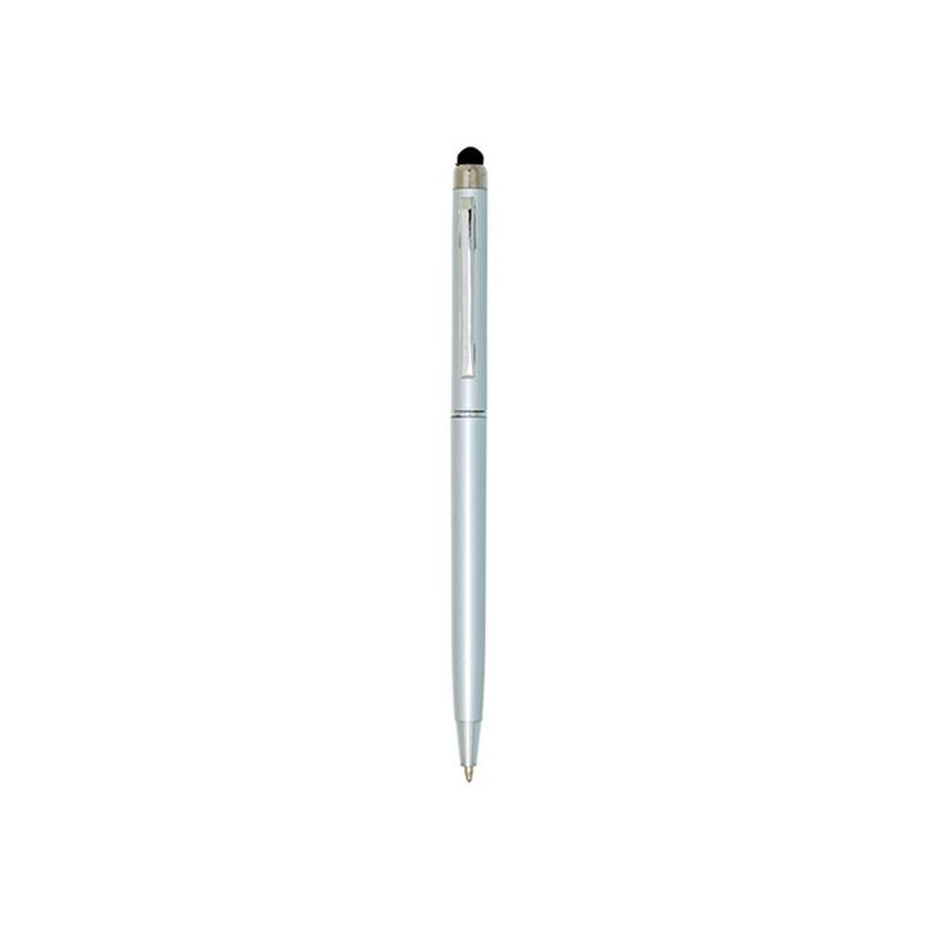 Stylo bille en plastique Bric, avec touche tactile et clip en métal