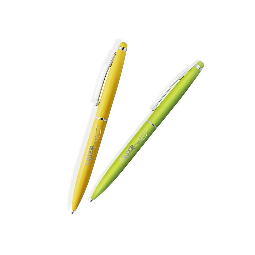 Stylo à bille Coloral en aluminium, avec fonction tactile