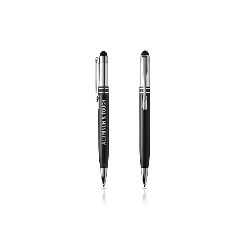 Corps de stylo à bille en aluminium, avec embout tactile