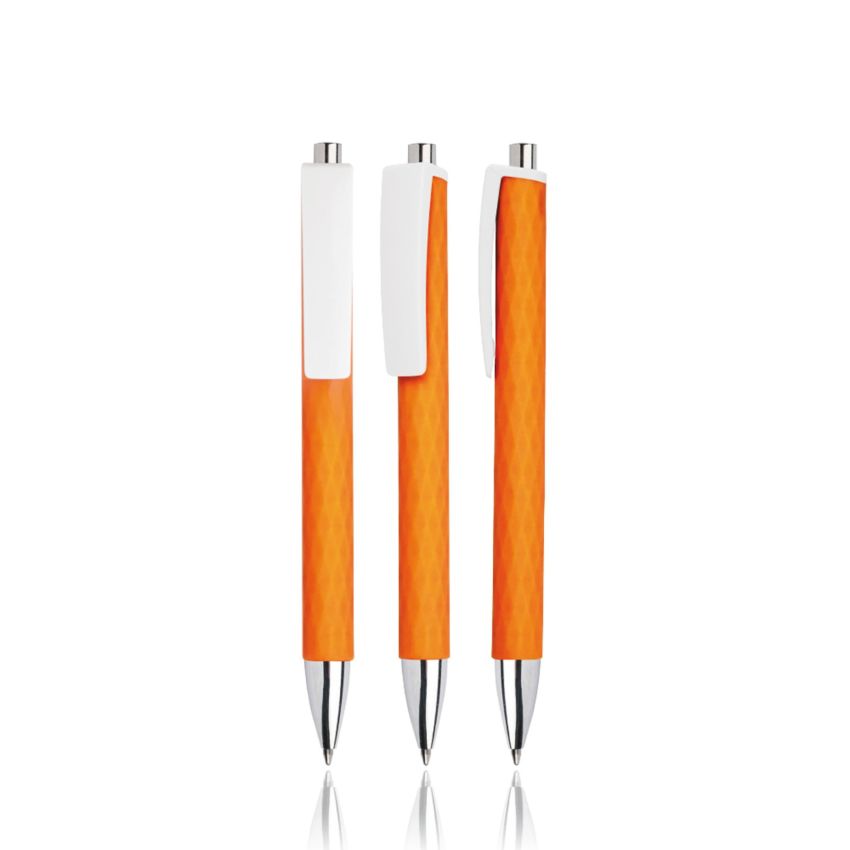 Stylo bille en plastique Hexica, avec grand clip