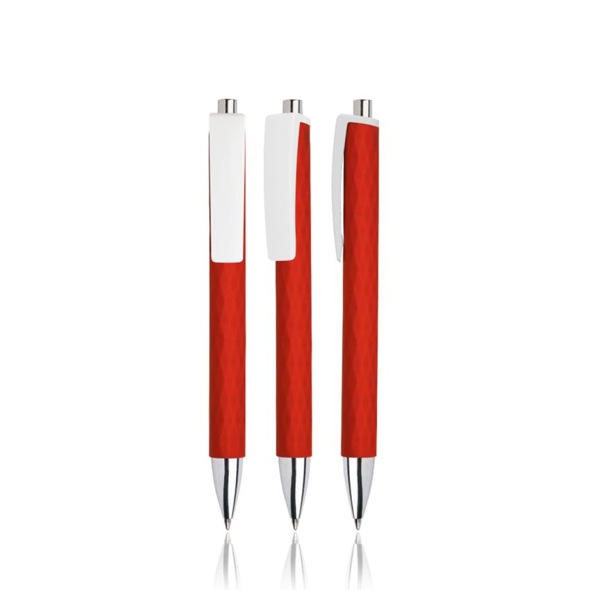 Stylo bille en plastique Hexica, avec grand clip