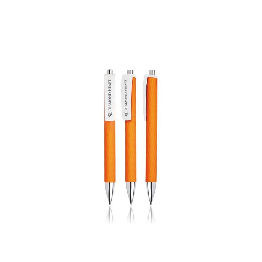 Stylo bille en plastique Hexica, avec grand clip
