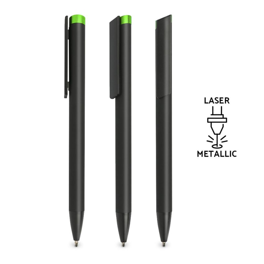 Clipsy Stylo à bille en aluminium, avec finition en caoutchouc