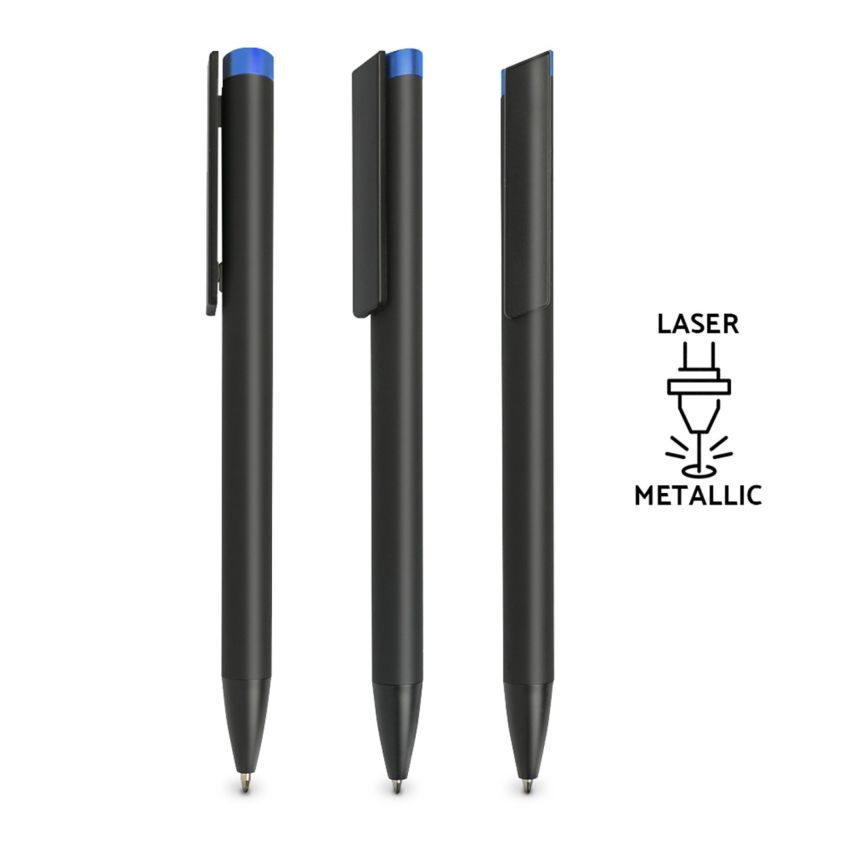 Clipsy Stylo à bille en aluminium, avec finition en caoutchouc