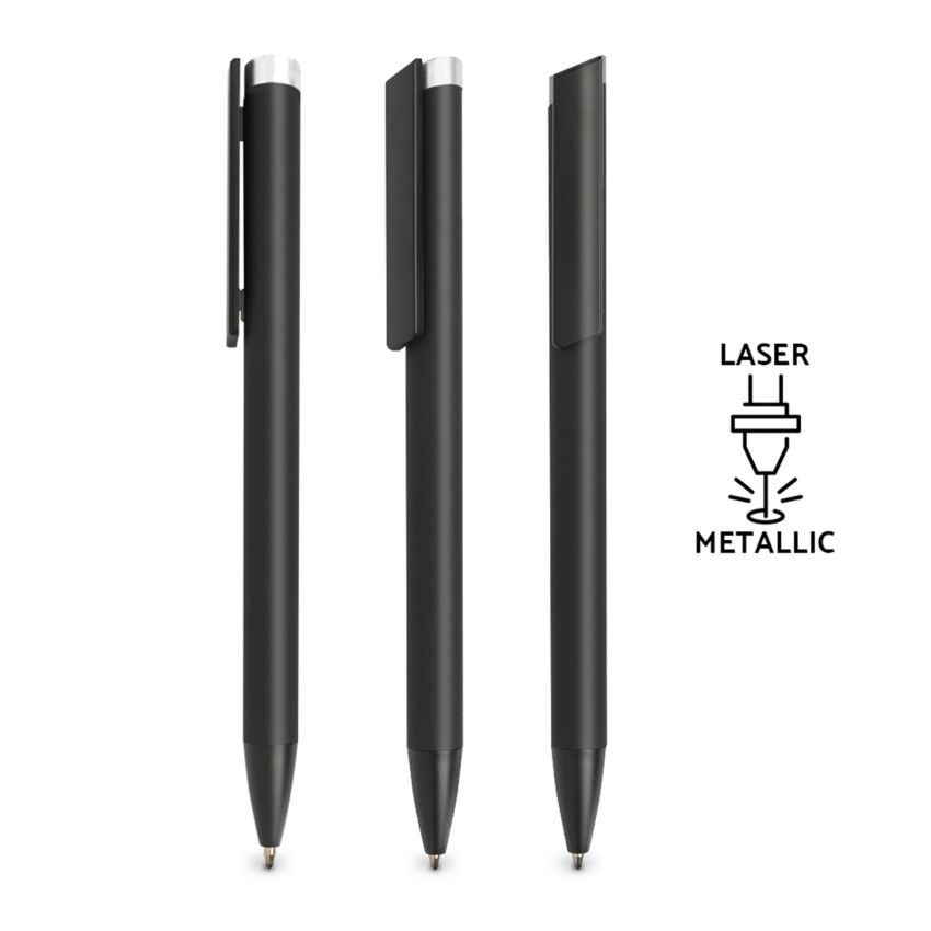 Clipsy Stylo à bille en aluminium, avec finition en caoutchouc