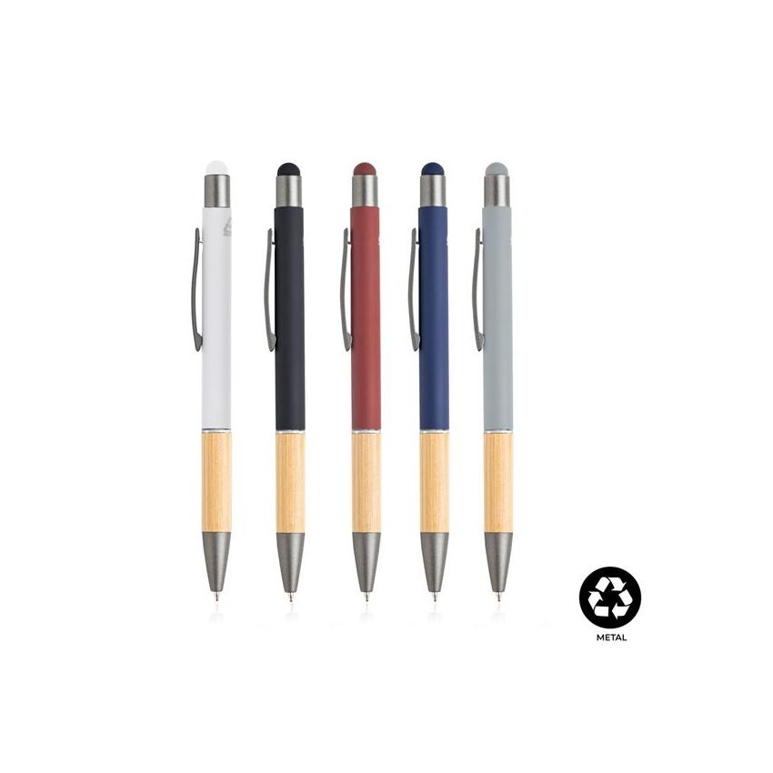 Stylo bille en aluminium recyclé, avec fonction tactile