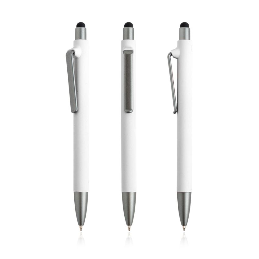 Stylo-bille Soft RPP en PP des océans, toucher caoutchouc
