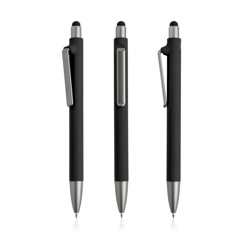 Stylo-bille Soft RPP en PP des océans, toucher caoutchouc