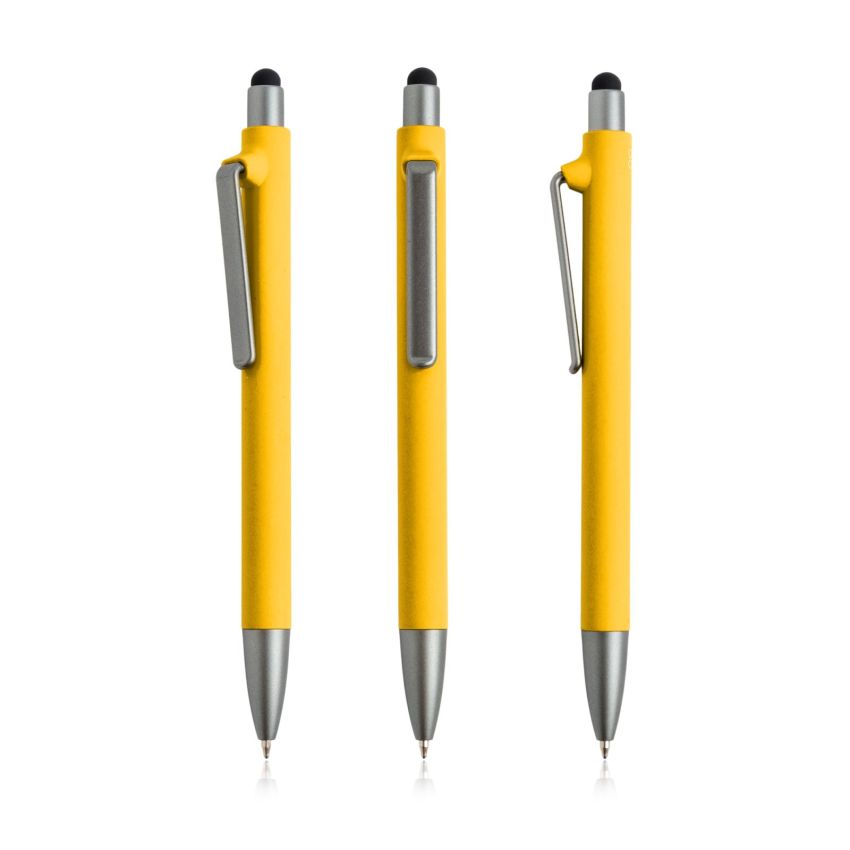 Stylo-bille Soft RPP en PP des océans, toucher caoutchouc