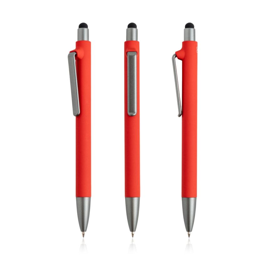 Stylo-bille Soft RPP en PP des océans, toucher caoutchouc