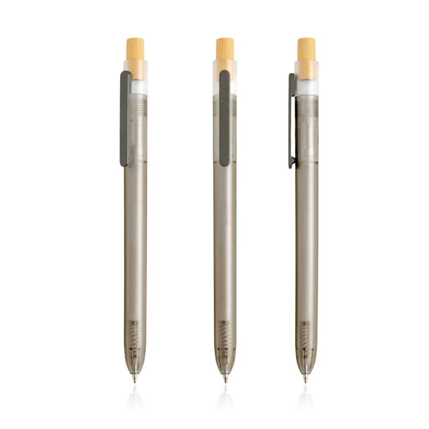 OPC Translucide Stylo-bille en PC des océans translucide, détail en bambou