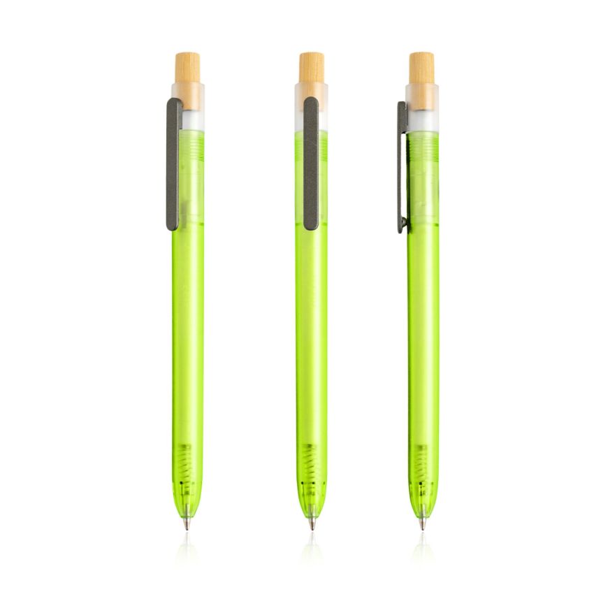 OPC Translucide Stylo-bille en PC des océans translucide, détail en bambou